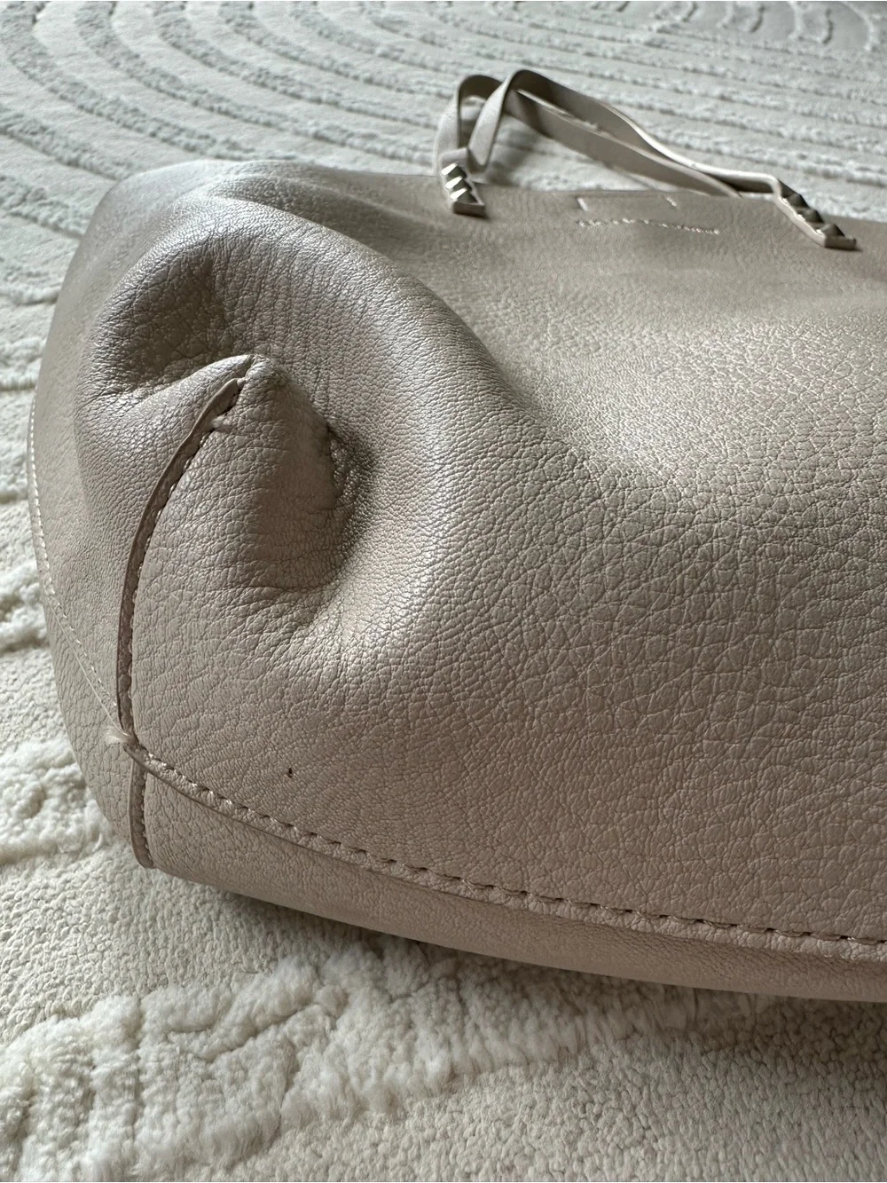 BCBGeneration | Pebbled Beige Faux Leather Tote